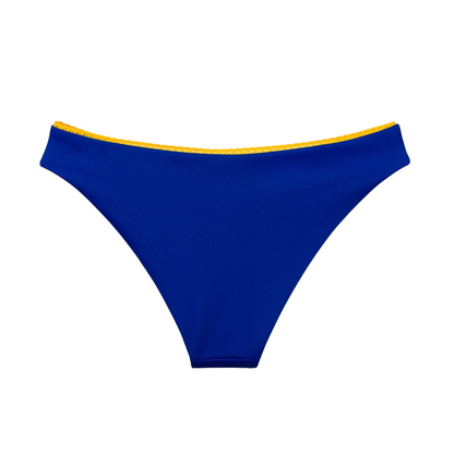 Sweet Treat Elegance Bikini Bottom  - Deep Blue/Yellow Ochre