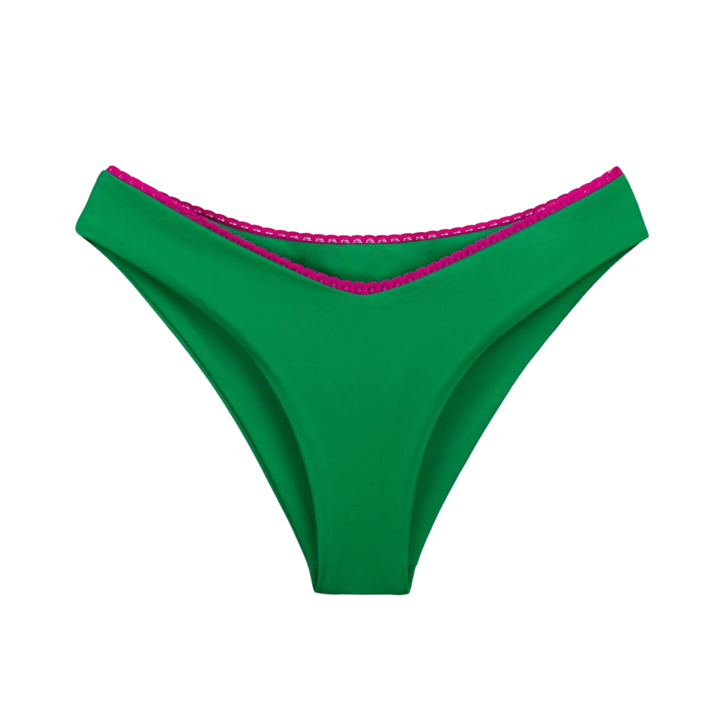 Candy Chic Bikini Set - Forest Green/Rich Pink