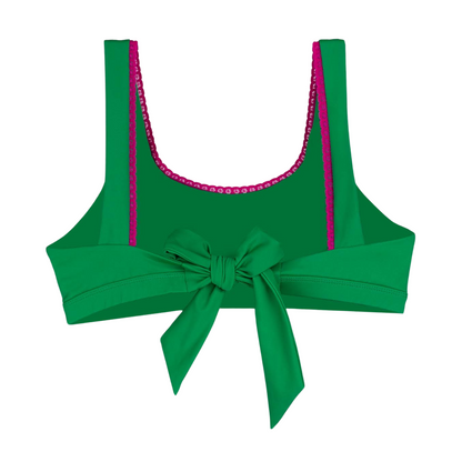 Candy Chic Bikini Set - Forest Green/Rich Pink