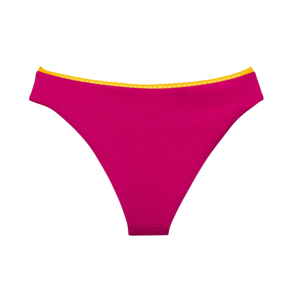 Chic Bikini Bottom - Rich Pink/Ochre Yellow