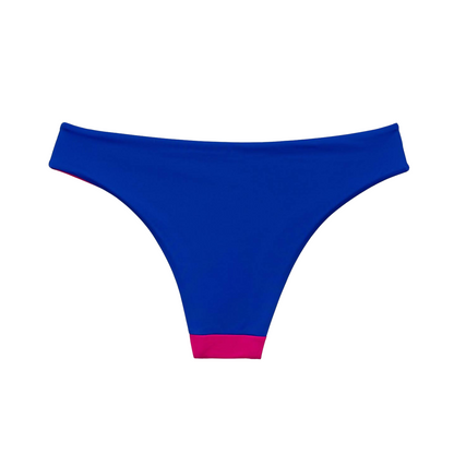 Two-Tone Twister Bikini Bottom  - Deep Blue/Rich Pink