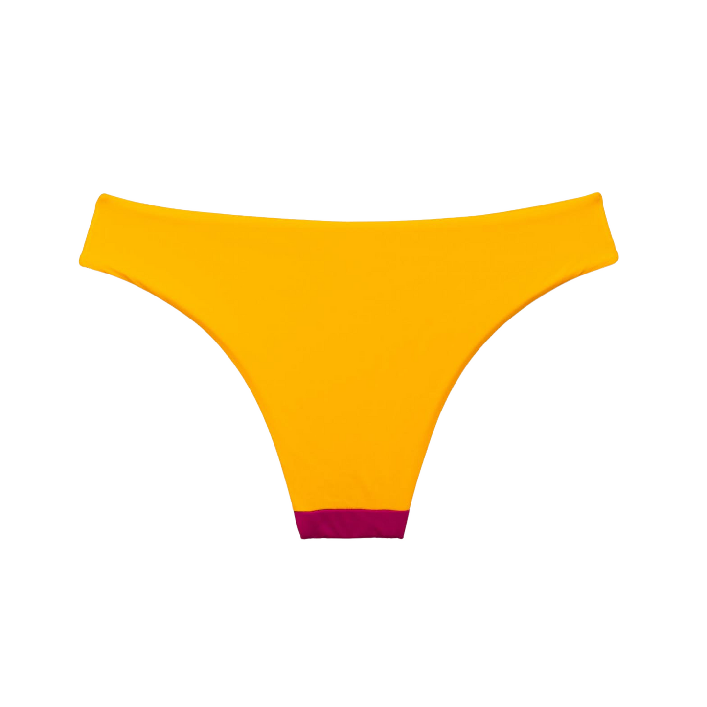 Two-Tone Twister Bikini Bottom  - Rich Pink/Ochre Yellow