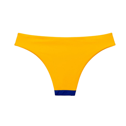 Two-Tone Twister Bikini Bottom - Deep Blue/Yellow Ochre